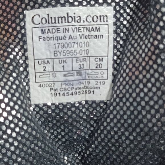 Columbia Bugaboot plus IV Omni-Heat 400g waterproof boots size 2 - Picture 9 of 10